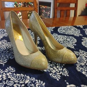 MICHAEL Michael Kors Gold and Silver Glitter Pumps Size 7